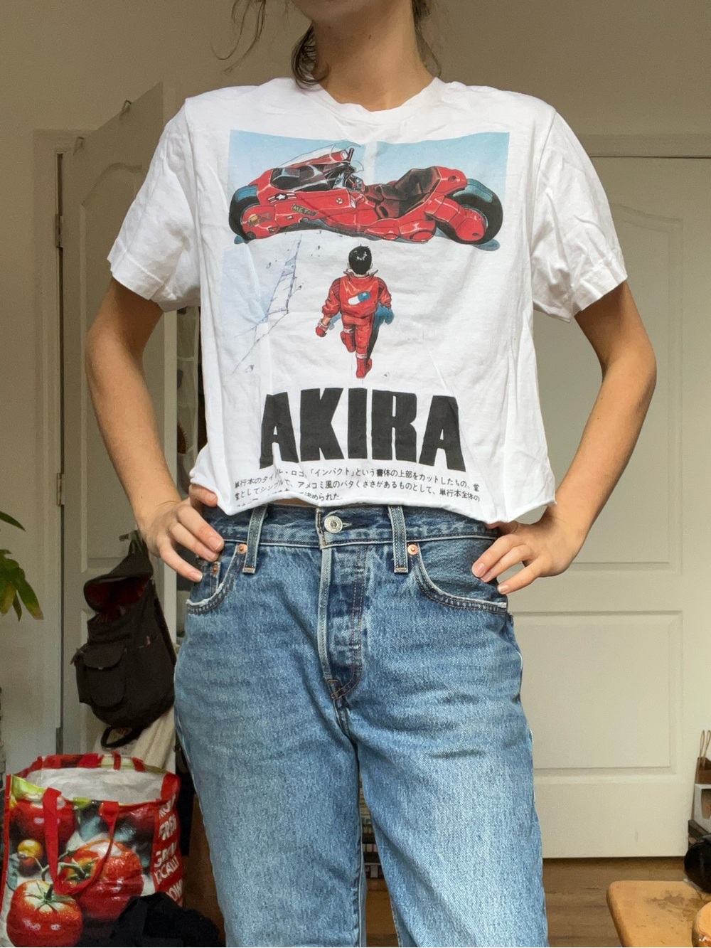 AKIRA cropped Graphic T-Shirt, cotton Relaxed Fit, anime